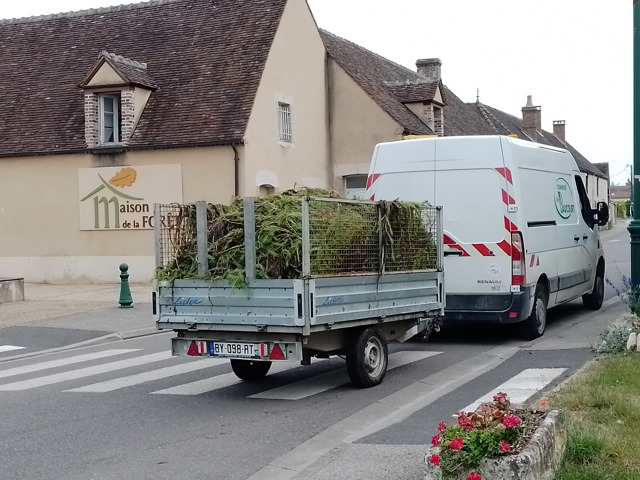 Départ de la première remorque de détrituts