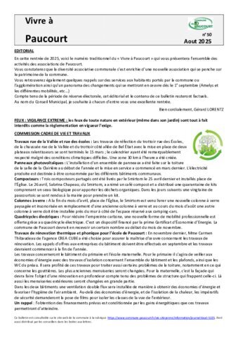 Flash Rentrée septembre 2025