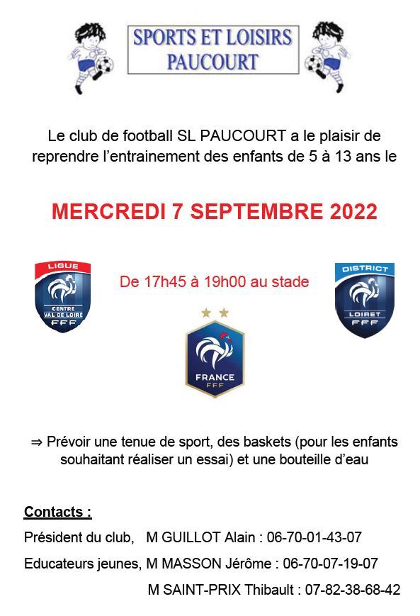 SLP - rentrée 2022 - Ecole de Foot
