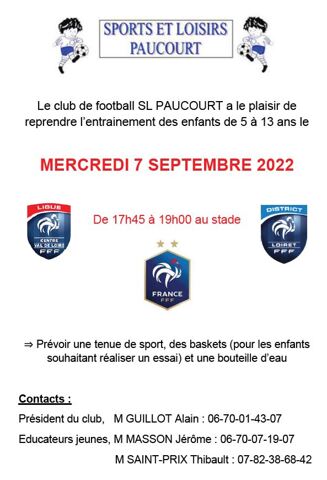 aller vers Football-Sports et Loisirs SLP - rentrée 2022 - Ecole de Foot
