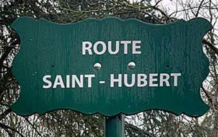 Panneau de la route Saint Hubert