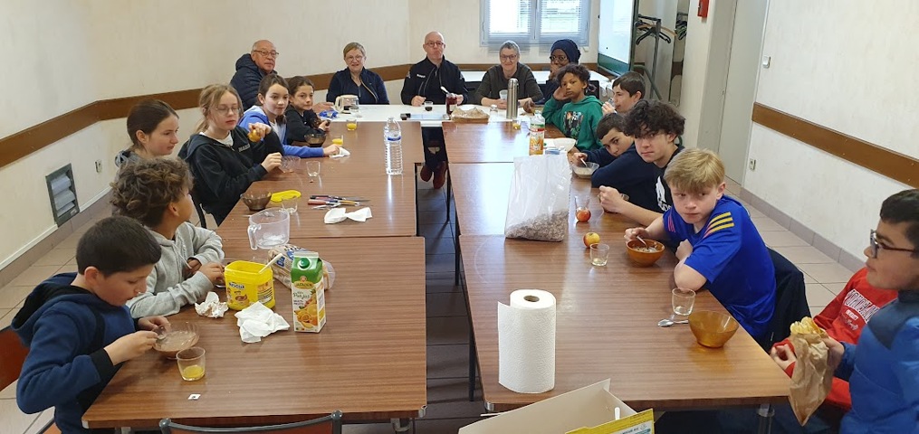 Petit déjeuner après footing matinal